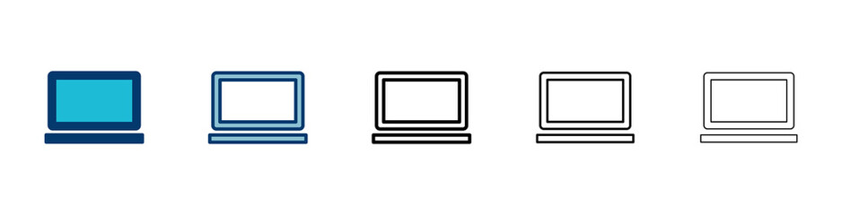 Laptop icon vector isolated on white background. Laptop vector icon
