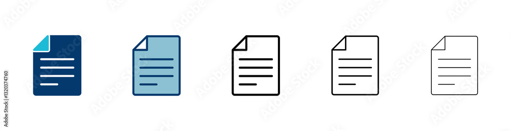 Poster document icon vector isolated on white background. paper icon. file icon