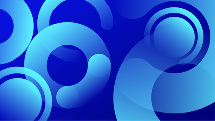 modern blue gradient abstract background with circles vector illustration