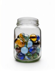 Glass Jar of Marbles