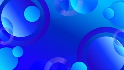 blue dynamic gradient overlapping circles abstract background vector illustration, great for wallpaper, poster, or business project