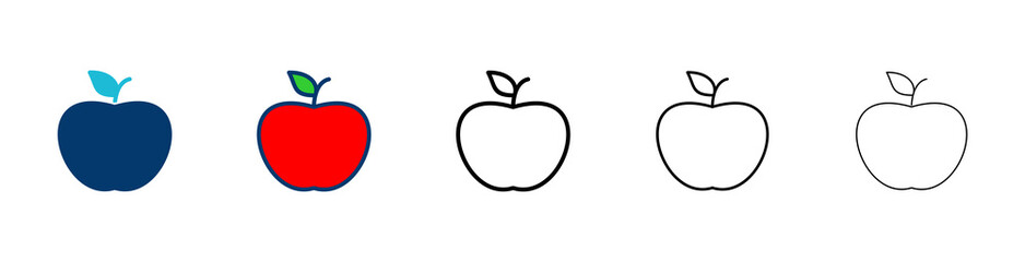 Apple icon vector isolated on white background. Apple vector icon.