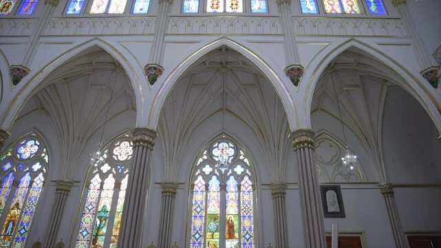 Inside Ipiales Colombia Sanctuary of Las Lajas Cathedral South America