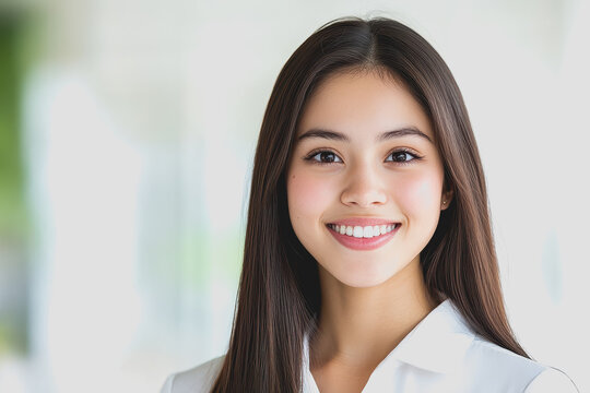 Engaging young businesswoman with long brown hair discussing cash flow trends in a professional setting