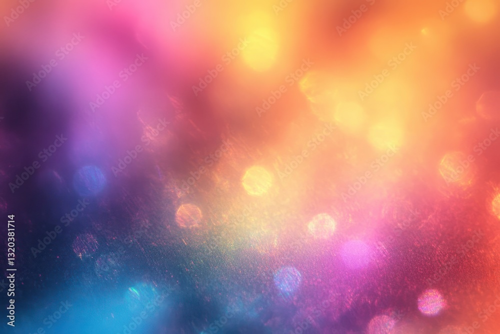 Fototapete Abstract Rainbow Hologram Background with Ethereal Glow and Soft Gradient Colours