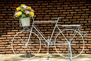 bicycle and flowers in the street