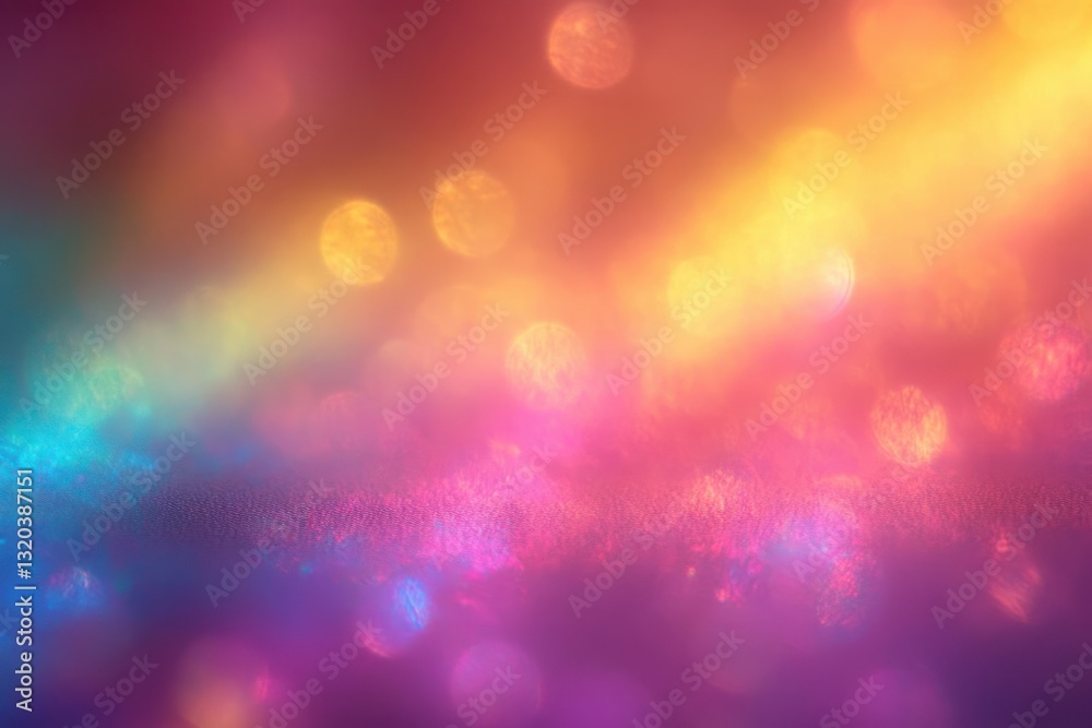 Aufkleber Abstract Rainbow Hologram Background with Dreamy Gradient and Ethereal Glow