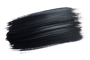 Black Ink Stroke isolated on Transparent background. Bold Black Ink Stroke. Creative Black Ink Brush Stroke.