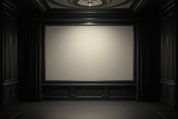Fototapeta premium Vintage theater setup with a blank screen
