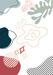 Abstract Poster with shapes Elements and Lines