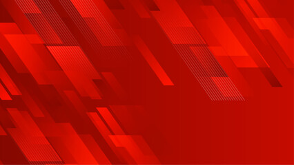 abstract red gradient background with geometric shapes vector illustration, perfect for banner, digital poster, or business presentation