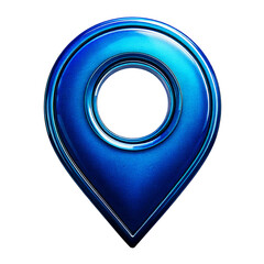 Fototapeta premium blue pointer icon element isolated on transparent background