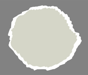 Rip paper in shape of circle in grey color