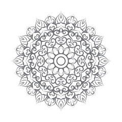 Print a minimal and simple mandala design for adults