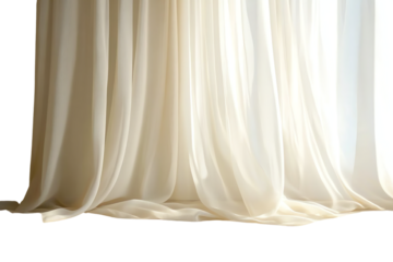 Soft Beige Sheer Curtains Allowing Sunlight to Stream In