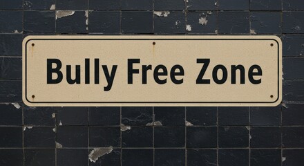 A message about the anti bullying zone