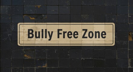 Fototapeta premium A message about the anti bullying zone