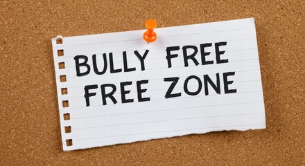 A message about the anti bullying zone