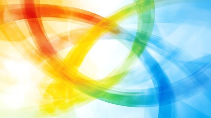 Obraz premium Overlapping and abstract curved lines create colorful artistic designs