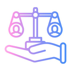 balance Line Gradient Icon