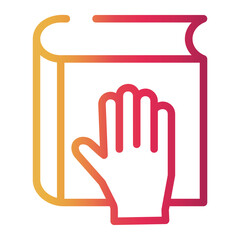 bible Line Gradient Icon