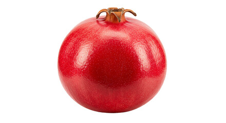 Fresh ripe red pomegranate isolated on white background