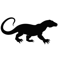 silhouette of a lizard