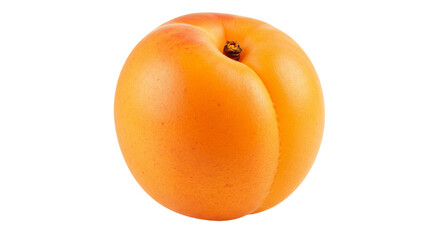 Two ripe apricots isolated on a white background, showcasing their fresh, juicy, and healthy orange-yellow color