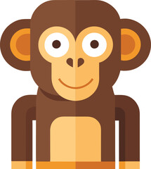 Geometric Monkey Vector Illustration for Kids, Playful geometric-style monkey vector design with bright colors, ideal for children’s themes and educational materials.
