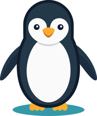 Cute Penguin Vector Illustration, Adorable penguin vector design with bright colors, perfect for children’s themes and playful illustrations.

