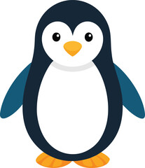 Cute Penguin Vector Illustration, Adorable penguin vector design with bright colors, perfect for children’s themes and playful illustrations.

