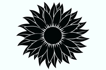 Fototapeta premium Creative Flower silhouette vector style with white background 