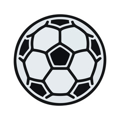 Obraz premium Soccer Ball Outline Vector Illustration,Hand Drawn Soccer Ball Icon,Football Ball Line Art Design