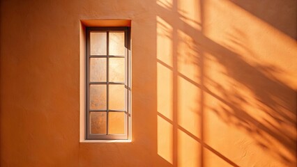 Fototapeta premium Peach Wall Shadow Photography: Soft Light Minimalist Abstract Art
