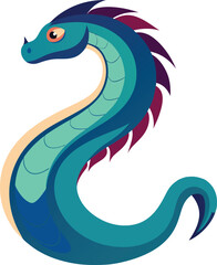 Fantasy Dragon Seahorse Vector Illustration, A vibrant and mystical dragon seahorse vector illustration with bold colors, ideal for marine, fantasy, or children's designs.
