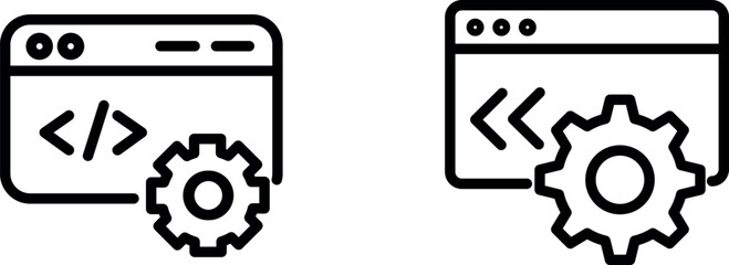 "Web Development Icon Representing Programming, Website Design, and Digital Solutions"