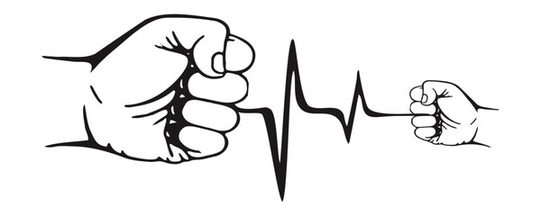 vector of a clenched fist sign of enthusiasm