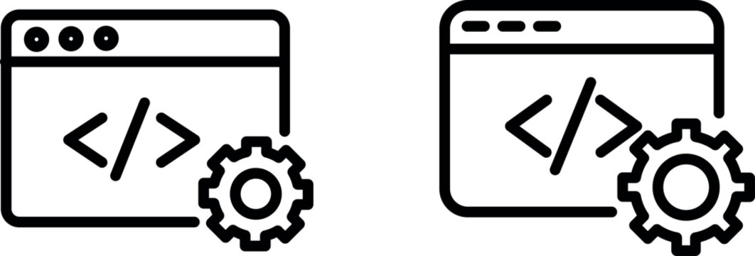 "Web Development Icon Representing Coding, Design, and Digital Innovation"