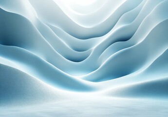 Obraz premium Abstract Futuristic Background with White Vertical Lines on Light Blue-Grey: A Geometric 3D Render.