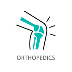 21.ORTHOPEDICS.eps.orthopedic icon. Orthopaedic, orthopedic linear illustration icon on white background. EPS, PNG, JPG