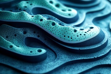 Obraz premium High-Resolution Minimalistic Background for Online Sports Shop Website. Dark Teal with Subtle Green Elements and Seamless Shoe Sole Pattern.