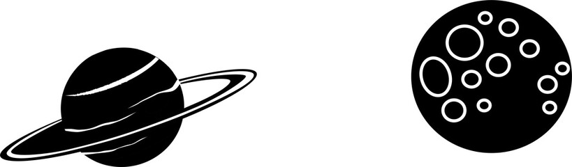 Simple set of planet icons in trendy line style. Modern vector symbols, isolated on a white background. Linear pictogram pack. Line icons collection for web apps and mobile concept.