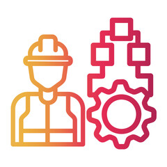manufacturing Line Gradient Icon