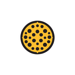 pizza silhouette vector clip art logo design illustration