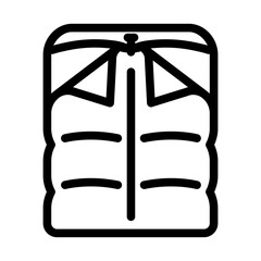 double cocoon sleeping bag line icon vector illustration