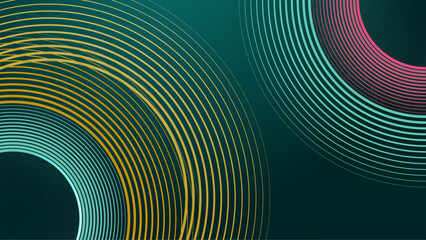 abstract colorful circle lines background vector illustration