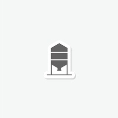 Granary icon sticker isolated on gray background