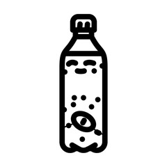 purification tablets water ultralight trekking line icon vector illustration