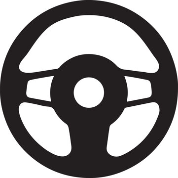 recommend clip art: Car Steering Wheel Silhouette Vector Icon