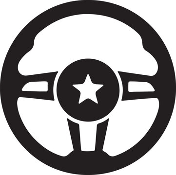 recommend clip art: Car Steering Wheel Silhouette Vector Icon